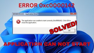 The Application Was Unable to Start Correctly 0xc0000142 – Office Package [upl. by Esyak701]