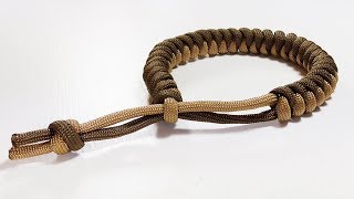 Paracord Tutorial 2 Color Snake Knot Bracelet With Mad Max Closure [upl. by Artemisia275]