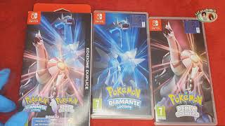 UNBOXING Pokémon Diamante Lucente amp Perla Splendente Double Pack  Limited  Nintendo Switch [upl. by Siuqramed897]