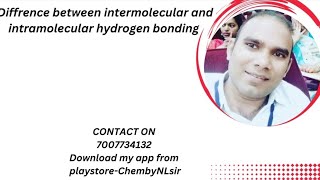 difference between intramolecular and intermolecular hydrogen bonding [upl. by Htepsle]