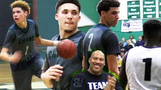 PRIME Chino Hills UNSTOPPABLE PACE VS Inglewood LiAngelo DROPS 40 Lonzo TRIPLEDOUBLE  LaMelo 3s [upl. by Berstine]