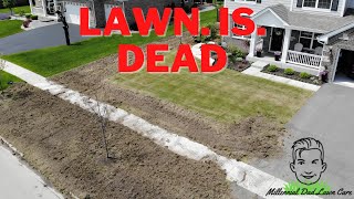 Tilling the lawn and review on DitchWitch SK800 Cultivator [upl. by Woermer]