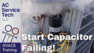 The Main Reason Why Start Capacitors Fail in HVAC Units This Cap Blows Out [upl. by Avilo]