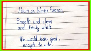 poem on winter season in englishsarad Ritu par kavita [upl. by Mitzi660]