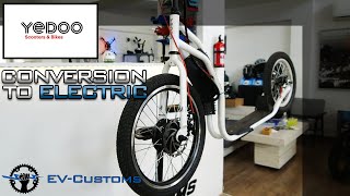 YEDOO Kick Scooter Conversion to Electric 250Watt 36Volt 5Ah [upl. by Naie]