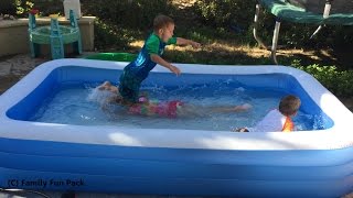 Intex Swim Center Family Inflatable Kiddie Pool Review [upl. by Keslie]