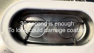 Cleaning gunk of glasses with ultrasonic cleaner [upl. by Ecinnej101]