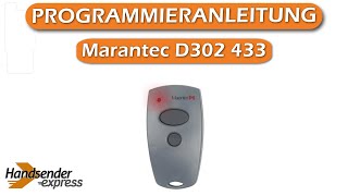 Wie programmiert man eine Fernbedienung Marantec D302 433 [upl. by Burnley969]