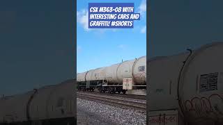 CSX train M363 passes by with some interesting cars including a block of Praxair tanks 1092024 [upl. by Woody]