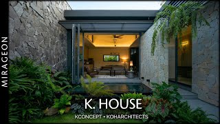 Tropical Modernstyle Courtyard House  Khouse [upl. by Aivatnohs]