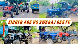 Eicher 485 vs Swaraj 855 FE guru ji nishudeshwal sumitbhamla [upl. by Haelem]