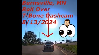 Roll Over TBone Accident Caught on 4k Dashcam Burnsville Minnesota shorts [upl. by Alauqahs807]