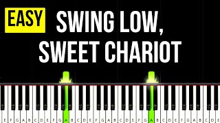 Swing Low Sweet Chariot Slow Easy Piano Tutorial For Beginners  Learn to play Piano and keyboard [upl. by Irby999]