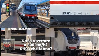 Locomotive E 464 per vetture a 200 kmhE le E 403 402 che fannoStazione di Villa SGiovanni [upl. by Htebazileharas]