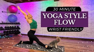 30 MInute SWEATY YOGA FLOW STYLE MOBILITY  WRIST FRIENDLY [upl. by Madonia]