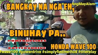 HONDA WAVE 100 POWER UPLINES  BATTERYDRIVE  SIMPLYFIED METHOD  TAMANG PROCEDURE [upl. by Ahsiad]