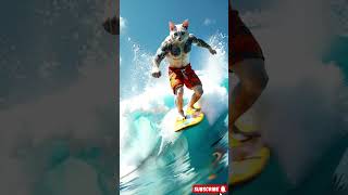 Cat showing off his surfing skillsfyp cat ai [upl. by Seve638]