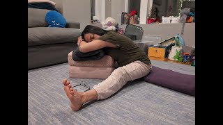 Restorative Yoga Supported SeatedAngle Pose [upl. by Ithaman195]