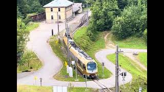 Mariazellerbahn StPöltenMariazell✝️ 91 km 2h15 8xday 760mmgauge [upl. by Ennasor]