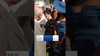 Maya Jama chats Love Island with King Charles at garden party [upl. by Anaujahs693]