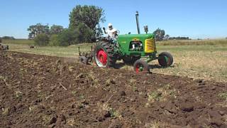 Oliver Super 88 tractor pulling 4bottom plow [upl. by Aelber427]