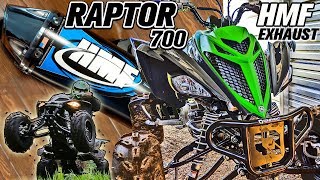 Yamaha Raptor 700 Exhaust Upgrade HMF Competition Full Pipe [upl. by Radford]