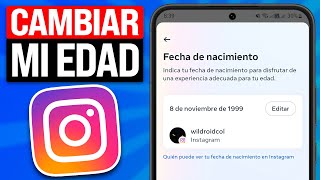 Cómo CAMBIAR mi FECHA de NACIMIENTO en INSTAGRAM 2024 [upl. by Oironoh]