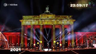 Jahreswechsel 20202021 Feuerwerk  Willkommen 2021  Silvester am Brandenburger Tor [upl. by Ayocat571]