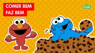 Sésamo O Desafio do Elmo  Comer Bem Faz Bem [upl. by Ayotahc]