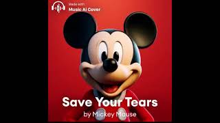 Mickey Mouse singing save your tears [upl. by Lairret637]