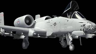 Fairchild A10 Thunderbolt II Warthog in 3D [upl. by Sayce160]