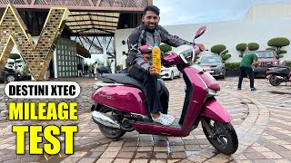 New Hero Destini Xtec 125 Real mileage test  Best Mileage Scooter In 2024 [upl. by Eldin]