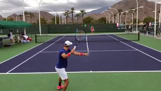 Borna Coric  IW Practice Court Level 60fps [upl. by Odicalp555]