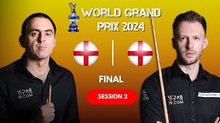 RONNIE OSULLIVAN VS JUDD TRUMP  WORLD GRAND PRIX 2024  SESSION 2  SNOOKER 2024 [upl. by Essa]