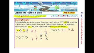 Find the Number of Dates with Each Digit Even Number of Times SAT GRE Logical Skills [upl. by Mariandi173]