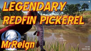 Red Dead Redemption 2  Hunting The Legendary RedFin Pickerel  Legendary Fish Location amp Tactics [upl. by Gnuj]