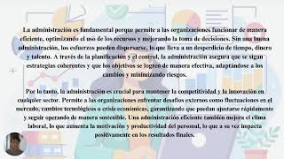 ¿Qué es la administración ¿Cuál es su importancia y sus 4 principios fundamentales [upl. by Braynard]