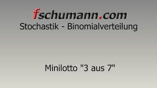 Frank Schumann  Minilotto quot3 aus 7quot [upl. by Sirej]