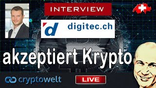 digitec akzeptiert Kryptowährung  Breaking News  Interview mit digitec LIVE [upl. by Aivlis]