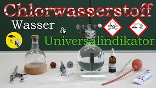 Chlorwasserstoff mit Wasser amp Universalindikator [upl. by Salohcin]