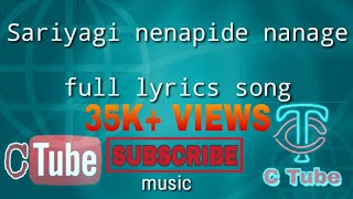 Sariyaagi Nenapide  Official HD lyrics song  Mungaru Male 2  Ganesh Neha Shetty  Armaan Malik [upl. by Merrily]