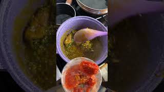 Okro soup recipe cooking [upl. by Neelhsa457]