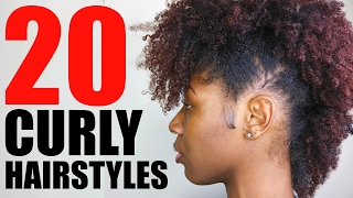 20 CURLY NATURAL HAIRSTYLES  SHORT MEDIUM HAIR [upl. by Ruffo]