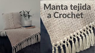 MANTACOBIJA A CROCHET  SÚPER FÁCIL Y RÁPIDA DE TEJER Brenny’s Crochet [upl. by Hayashi]