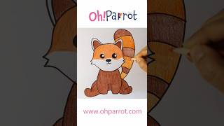 red panda drawing drawing cute redpanda redpandadrawing drawingtutorial drawwithme easydrawin [upl. by Enomahs]