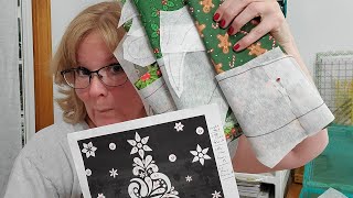 Christmas Tree Quilt  Fabric Placement amp Applique Prep video 4 [upl. by Filia]