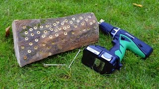 Hitachi DV18DCL2 driver drill vs block of hardwood  real life test and review [upl. by Asenav571]