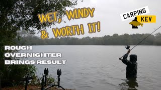 WET WINDY amp WORTH IT Rough Overnighter Brings Result Carp Syndicate Fishing in 2024 carpingkev [upl. by Etnaud]