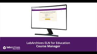 ELN for Education  Course Manager [upl. by Able]