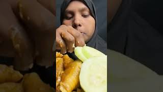 ASMR Eating Big Fish Rice Eating Show mukbang food biggbites shorts srasmrbd [upl. by Enihpled]